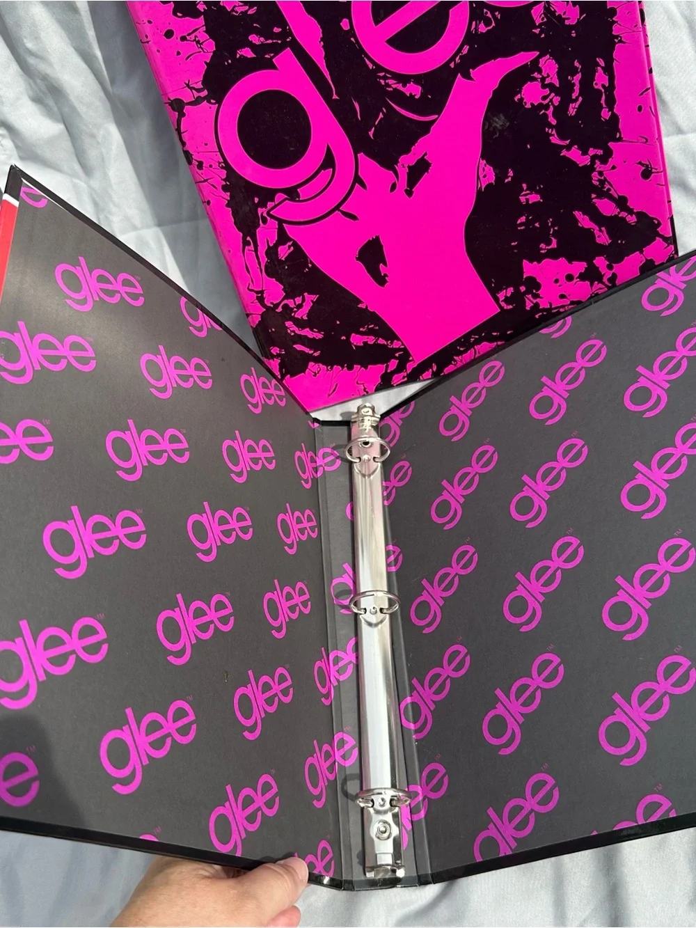 Glee 3 ring binders (set of 2) - Black & Hot Pink